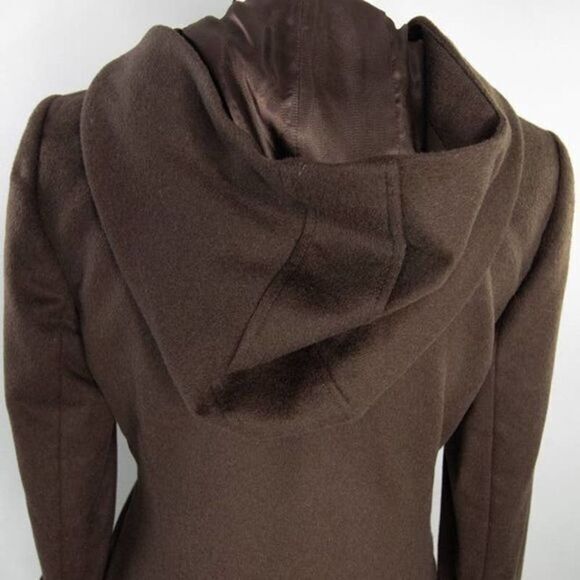 Vintage wool silk cashmere blend brown coat‎ - Picture 7 of 16